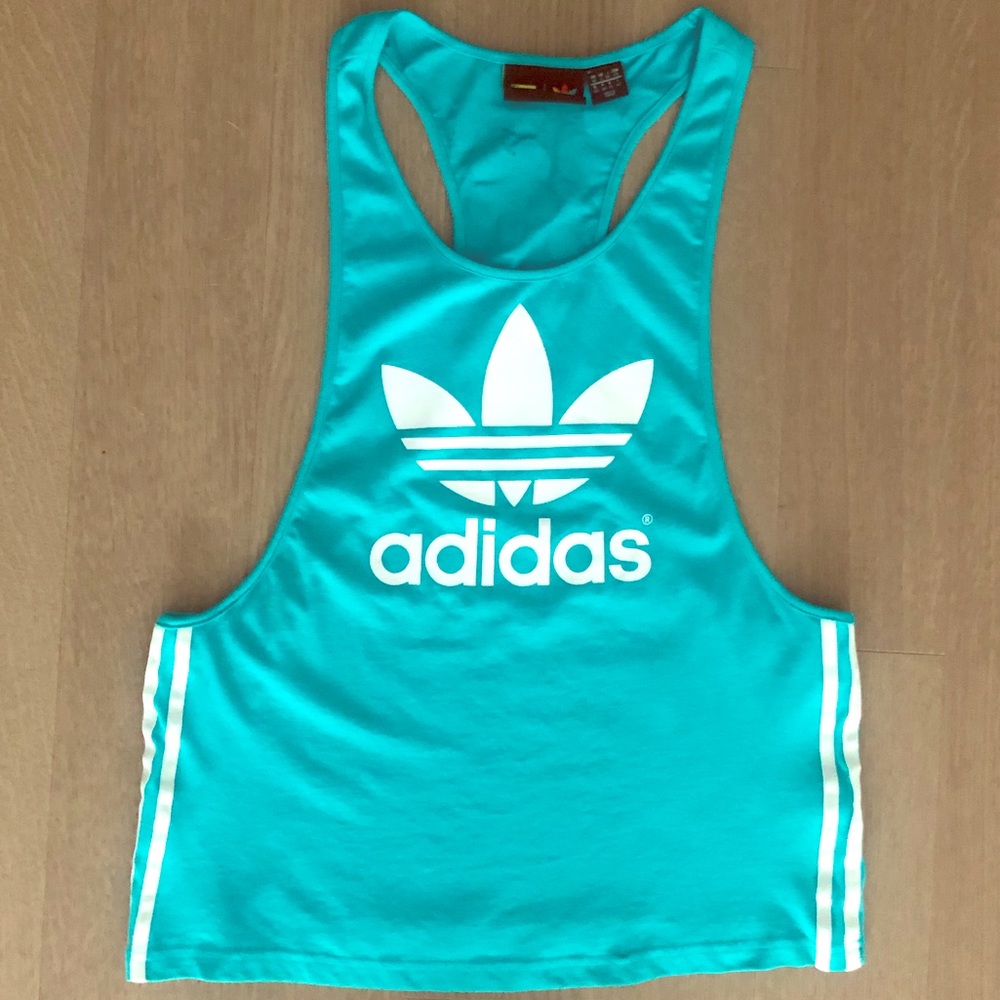Turquoise Adidas Muscle Tank